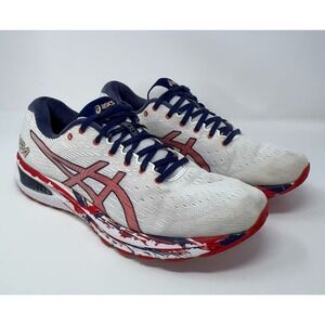 ASICS GEL-Cumulus 22 Shoes Men's Size 12 USA White Red Blue Running Training